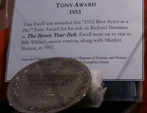 Close-up of Tom Ewell's Tony Awward for The Seven Year Itch